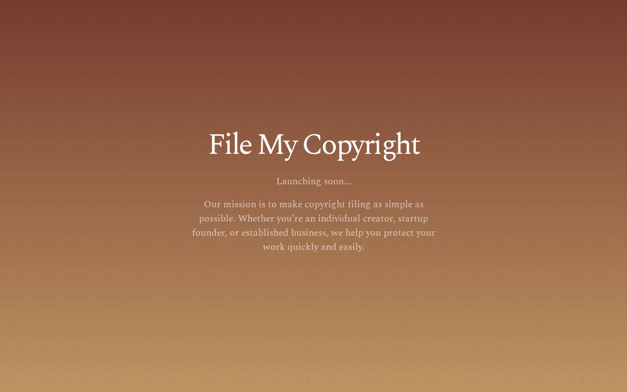 File My Copyright - Fast & Simple Copyright Filing